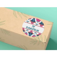 Bisaccia Iyi Bayramlar Yuvarlak Mat Etiket Ramazan Kurban Festival Sticker 3 cm - 200 Adet