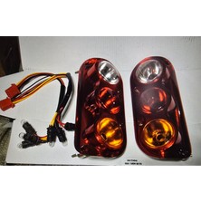 Monero Üç Tekerlekli Elektrikli Kasalı Arka Stop Takımı Sağ-Sol Ledli (Dik Üç Gözlü Model)