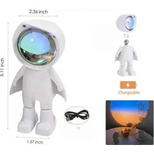 Aydogan's Gün Batımı Lambası Işık Arka Plan Projektör Sevimli Astronot Enerji Tasarruflu