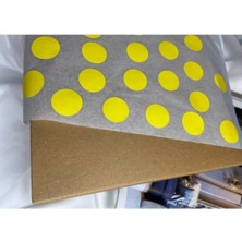 Bisaccia Puantiyeli Tek Renk Sarı Boş Etiket Yazı Yazılabilir Işaret Küçük Sticker 3 Cm- 50 Adet