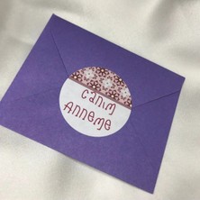 Bisaccia Canım Anneme Sticker Mom Anneler Günü Mother Kadınlar Günü Etiket Woman 4 cm (40 Adet)