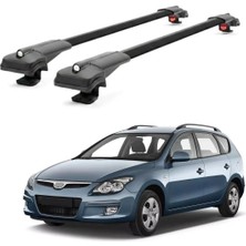 Cross Oto Aksesuarları Hyundai i30 CW Wagon 2006–2011 için Ara Atkı Tavan Barı , Araca Özel , Kilitlenebilir Araç Üstü Ekipman Taşıma Barı (2 Adet)