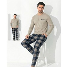 Tudik Collection Boyraz 0697 Erkek Uzun Kol Penye Pijama Takımı