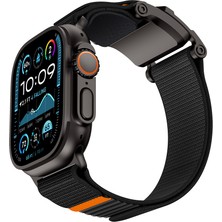 Watch 10 46MM Uyumlu Mohseven Iwatch Mecha Sport Hasır Kordon Siyah