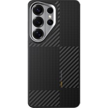 Galaxy S26 Ultra Kılıf M-Safeli 600D Metal Kamera Çerçeveli Raptic Aramid Dual Kapak Siyah-Gri