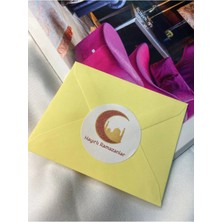 Bisaccia Hayırlı Ramazanlar Etiketi Renkli Yuvarlak Mat Sticker Ramazan Bayram Iftar Serisi 4 cm (90 Adet)