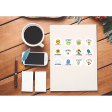 Casalinghi Karışık Tebrik Okul Kurs Ödül Etiketi Öğrenci Öğretmen Mat Çıkartma Reward Sticker 4 cm (480 Adet)