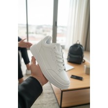 Enoch Dikişli Yan Amblem Detaylı Bağcıklı Kalın Taban Erkek Sneaker Spor Ayakkabı
