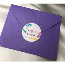 Casalinghi Kolonya Temalı Etiket Kare Mat Sticker Thank You Serisi 4.5 cm (40 Adet)