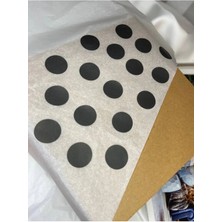 Bisaccia Siyah Puantiye Boş Etiket Yuvarlak Yazı Yazılabilir Labels Blank Işaret Küçük Sticker 3 cm - 50LI