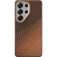 Galaxy S26 Ultra Uyumlu Kılıf M-Safe Şarj Özellikli Raptic Aramid Skin Dual Serisi Kapak Kahverengi