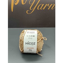 Pi Yarn Hicaz Iri Pullu Bej El Örgü Ipi 50GR