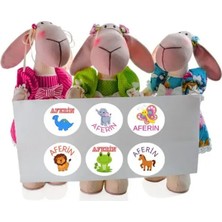 Casalinghi Renkli Aferin Sticker Okul Kurs Ödül Etiketi Başarılar Sevimli Yuvarlak Mat Çıkartma 4 cm (120 Adet)