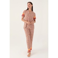 Tudik Collection Pierre Cardin PC8823-S Kadın Gömlek Yaka Pijama Takımı