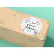 Bisaccia Bebek Temalı Güzel Günlerde Kullanılsın Sticker Mat Etiket 4 cm (40 Adet)