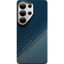 Galaxy S26 Ultra Uyumlu Kılıf M-Safe Şarj Özellikli Raptic Aramid Skin Serisi Kapak Lacivert