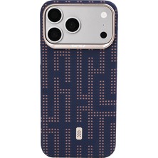 iPhone 17 Pro Max Uyumlu Kılıf M-Safe Şarj Özellikli Raptic Aramid Skin Serisi Kapak Lacivert