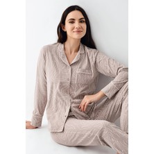 Tudik Collection Pierre Cardin 9098-S Kadın Uzun Kol Pijama Takımı