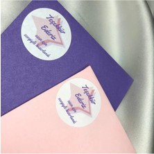 Bisaccia 3 cm (190 Adet) Sizin Için Sevgiyle Hazırlandı Etiketi Teşekkür Ederiz Sticker