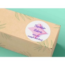 Bisaccia Sizin Için Sevgiyle Hazırlandı Etiketi Teşekkür Ederiz Sticker 4 cm (40 Adet)