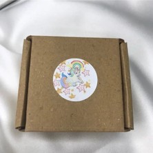 Bisaccia 1000 Adet - Sevimli Etiketler Serisi Unıcorn Etiketi Cute Mat Sticker Yıldızlı 3 cm