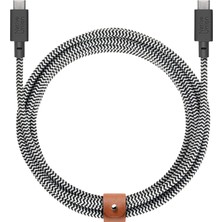 Native Union Belt Serisi Type-C To Type-C Şarj Kablosu 3m Siyah - Beyaz