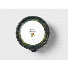 Casalinghi Italyanca Dilinde Afiyet Olsun Etiketi Buon Appetito Sticker Yiyecek Kahve Tatlı 4 cm (90 Adet)