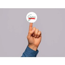 Casalinghi Shukran Etiketi Hediye Çıkartma Gift Arapça Teşekkür Ederim Yuvarlak Mat Sticker 4 cm (40 Adet)