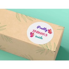 Bisaccia Pretty Things Inside Sticker Mat Etiket Memnuniyet Serisi Adesivo 4 cm - (40 Adet)