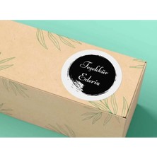 Bisaccia Siyah Teşekkür Ederiz Sticker Black Thank You Etiketi Nero 4 cm (90 Adet)