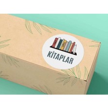Casalinghi Kitaplar Etiketi Okul Serisi Yuvarlak Sticker Mat Etiket 4 cm (40 Adet)