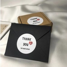 Bisaccia Thank You For Your Order Yuvarlak Etiket Küçük Kırmızı Kalp Cuore Amore Mat Sticker 4 cm - 100 Adet