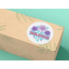 Bisaccia Welcome Etiketi Mat Yuvarlak Sticker Welcome To Our Opening Hoş Geldiniz Serisi 4 cm (40 Adet)