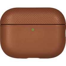 Airpods Pro 3 Kılıf Qi M-Safe Uyumlu Native Union Classic Serisi Suni Deri Kapak Kahverengi
