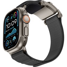 Watch 10 46MM Uyumlu Mohseven Iwatch Mecha Sport Hasır Kordon Titanyum-Gri