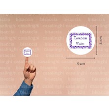 Casalinghi Ingilizce Zemzem Suyu Hediyesi Etiketi Mor Yuvarlak Mat Sticker Zamzam Hajj Umre 4 cm (45 Adet)