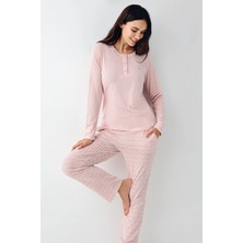 Tudik Collection Pierre Cardin 9080-S Kadın Uzun Kol Pijama Takım