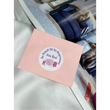 Bisaccia Pembe Size Özel Bu Paketi Ilk Siz Açıyorsunuz Etiketi Yuvarlak Mat Sticker 4 cm (100 Adet)