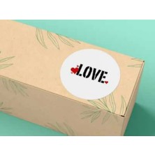 Casalinghi Sevgililer Günü Serisi 4 Yuvarlak Mat Çıkartma Valentine's Day Round Sticker 4 cm (40 Adet)