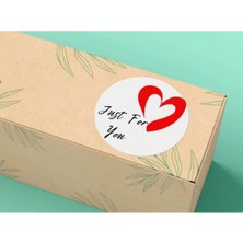 Bisaccia Just For You Yuvarlak Mat Etiket Sizin Için Senin Için Sticker Thanks 4 cm (40 Adet)