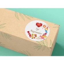 Bisaccia Iyi Bayramlar Kurban Bayram Sticker Şeker Etiketi Ramazan Kurban 4 cm - 100 Adet