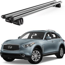 Today Auto Pençe Infiniti QX70 (2014 ve Sonrası) Uyumlu Gri Ara Atkı Port Bagaj Tavan Barı
