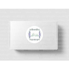 Casalinghi Arapça Mashallah Etiketi Renkli Yuvarlak Mat Sticker Bebek Partisi Kutlama Mevlit 4 cm (90 Adet)