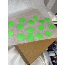 Bisaccia 2.5 cm Yeşil Puantiye Tek Renk Boş Etiket Yazı Yazılabilir Writable Label Blank Işaret Küçük Sticker