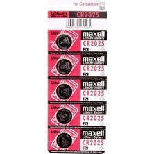 Aydogan's Maxell CR2025 3V Lityum Düğme Pil 5'li Paket