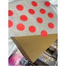 Bisaccia 2.5 cm Kırmızı Renk Yuvarlak Boş Etiket Yazı Yazılabilir Writable Labels Blank Işaret Küçük Sticker