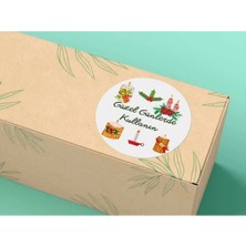 Bisaccia Güzel Günlerde Kullanın Mum Etiketleri Yuvarlak Mat Stıcker 4 cm (100 Adet)