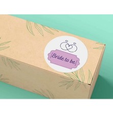 Bisaccia Bride To Be Etiketi Bekarlığa Veda Parti Mat Yuvarlak Sticker Düğün Serisi 4 cm (40 Adet)