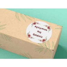 Bisaccia Açılış Etiketleri Açılışımıza Hoş Geldiniz Etiketi Mat Yuvarlak Sticker Welcome 4 cm (40 Adet)