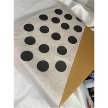 Bisaccia 2.5 cm - 100 Adet Siyah Puantiye Boş Etiket Yuvarlak Writable Labels Blank Işaret Küçük Sticker